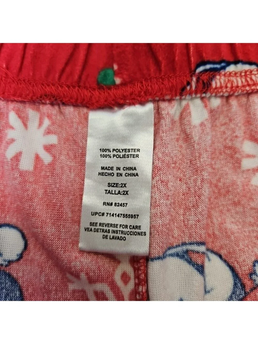 Disney Mickey Mouse 2 Piece Pajama Set Women Sz 2X Soft Christmas Holiday PJs - Picture 8 of 16